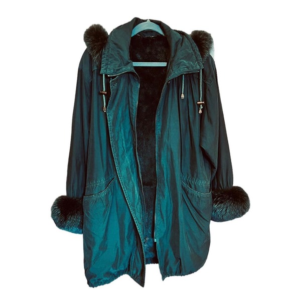 Vintage Ron Lee NY Oversize Sz Small Polyester Nylon Blend Coat Jacket - Picture 4 of 13